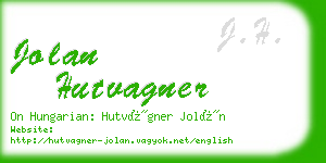 jolan hutvagner business card